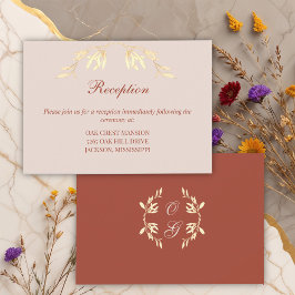 Tijdloze bloemenrustieke huwelijksreceptie informatiekaartje