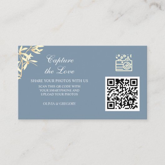 Tijdloze bloemensymfonie bruiloft Leg de liefde va Informatiekaartje (Voorkant)