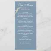 Tijdloze bloemensymfonie bruiloft menu (Voorkant)