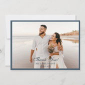 Tijdloze bloemensymfonie in blauw Dank u Kaart (Voorkant)