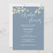 Tijdloze bloemensymfonie in blauw Vrijgezellenfees Kaart (Voorkant)