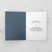 Tijdloze bloemensymfonie in blauw zijn geloften br kaart (Binnen)