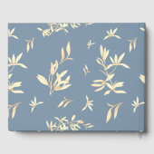 Tijdloze bloemensymfonie in blauwe bruiloft gastenboek (Achterkant)