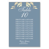 Tijdloze bloemensymfonie in blauwe bruiloft kaart (Voorkant)