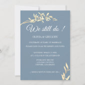 Tijdloze bloemensymfonie in gelofte vernieuwing kaart (Voorkant)