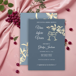 Tijdloze bloemensymfonie Vino voor geloften Kaart