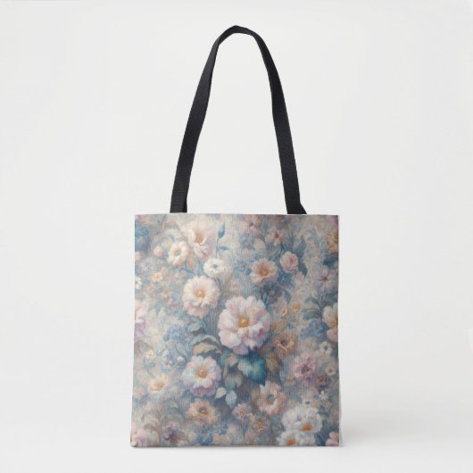 Tijdloze Bloemige Elegantie: Klassieke Bloesems Tote Bag (Voorkant)