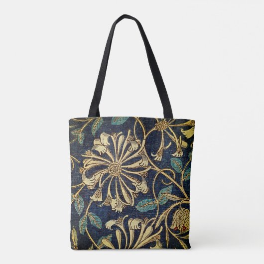 Tijdloze bloemkunst - Elegante kamperfoelie Tote Bag (Achterkant)
