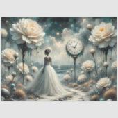 Tijdloze Bloom Bride Surreal Fantasy Decoupage Tissuepapier (Voorkant)