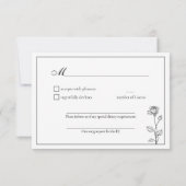 Tijdloze Bloom met songverzoek RSVP Kaartje (Achterkant)