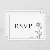 Tijdloze Bloom met songverzoek RSVP Kaartje (Voorkant / Achterkant)