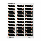 Tijdloze Bloom Mr & Mrs Waterverf Bloemenbruiloft Etiket (Full Sheet)