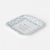 Tijdloze Blue Garden Elegant Classic Vrijgezellenf Papieren Bordje (Gebogen)