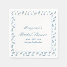 Tijdloze Blue Garden Elegant Classic Vrijgezellenf Servet