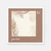 Tijdloze Boho Chic Neutral Wedding Servet (Voorkant)