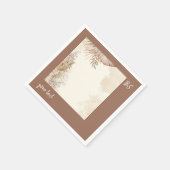 Tijdloze Boho Chic Neutral Wedding Servet (Hoek)