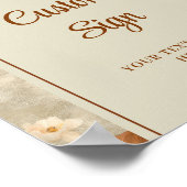 Tijdloze Boho Koper Beige Olijf Bloemstuk Custom  Poster (Hoek)