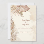 Tijdloze Boho Neutral Wedding Kaart (Voorkant)