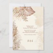 Tijdloze Boho Neutral Wedding Kaart (Achterkant)