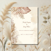 Tijdloze Boho Neutral Wedding Kaart
