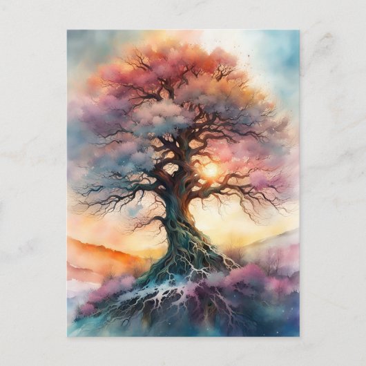 tijdloze boom briefkaart (Voorkant)