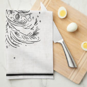 Tijdloze boom Faux linnen keukenhanddoek (Quarter Fold)