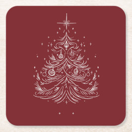 Tijdloze boomstructuur Onderzetters | Feestelijke 