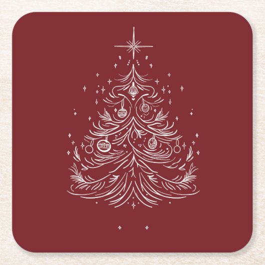 Tijdloze boomstructuur Onderzetters | Feestelijke  (Voorkant)