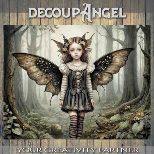 Tijdloze bosfee - Decoupage - Tissuepapier