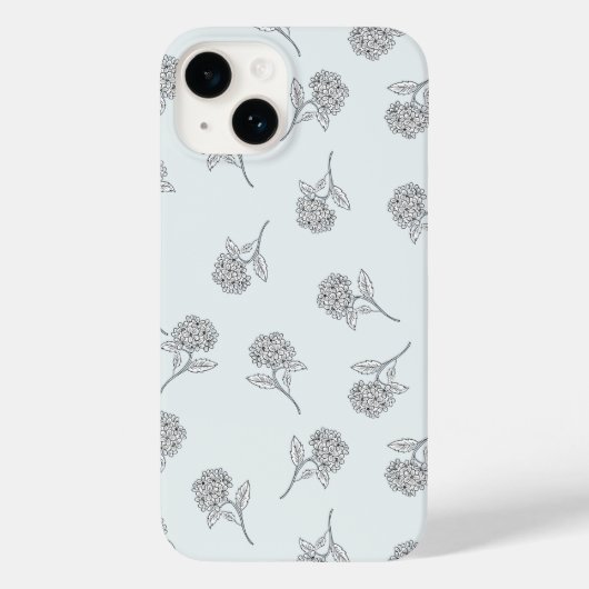 Tijdloze botanische bloei zachte grijs Case-Mate iPhone case (Achterkant)