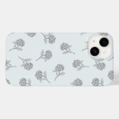 Tijdloze botanische bloei zachte grijs Case-Mate iPhone case (Achterkant (horizontaal))