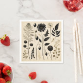 Tijdloze botanische bloemen servet (Insitu)