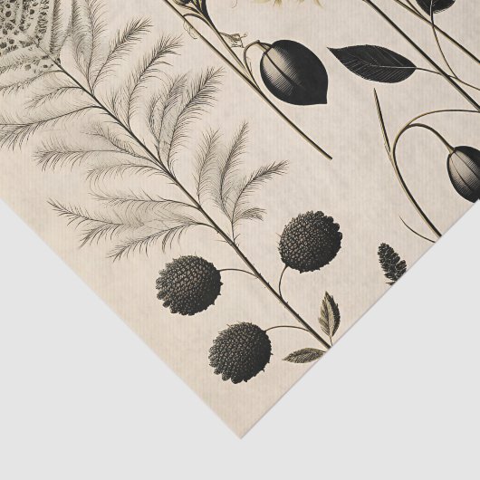 Tijdloze botanische bloemen tissuepapier (Detail)