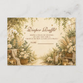 Tijdloze Botanische Boho Luier Raffle Informatiekaartje (Voorkant)