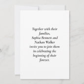 Tijdloze Botanische Huwelijksuitnodiging Classic Kaart (Achterkant)