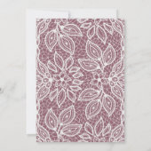 Tijdloze bruiloft kant look kaart (Achterkant)