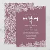 Tijdloze bruiloft kant look kaart (Voorkant / Achterkant)