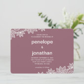 Tijdloze bruiloft kant look kaart (Staand voorkant)