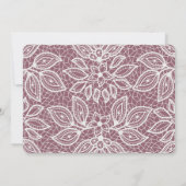 Tijdloze bruiloft kant look kaart (Achterkant)