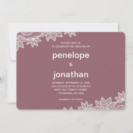 Tijdloze bruiloft kant look kaart