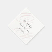 Tijdloze bruiloft servetten aangepaste namen en da (Hoek)