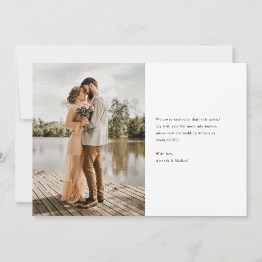 Tijdloze Charm Save the Date (Achterkant)