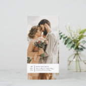 Tijdloze Charm Save the Date (Staand voorkant)