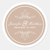 Tijdloze charme bruiloft stickers - Dune (Voorkant)