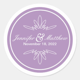 Tijdloze charme bruiloft stickers - Orchidee