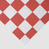 Tijdloze charme rood-wit geruit vrolijk tissuepapier (Detail)