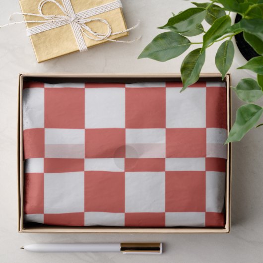 Tijdloze charme rood-wit geruit vrolijk tissuepapier (Geschenk)