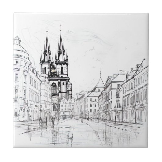 Tijdloze charme van de Tsjechische hoofdstad Tegeltje (Voorkant)