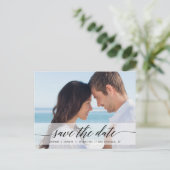 Tijdloze Chic Bewaar de datum Fotoaankondiging Aankondigingskaart (Staand voorkant)