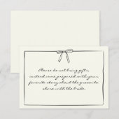 Tijdloze Chic Coquette Bow Vrijgezellenfeest Brunc Informatiekaartje (Voorkant / Achterkant)